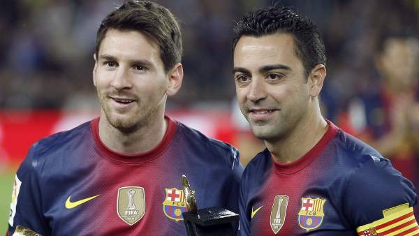 Messi y Xavi Messi y Xavi
