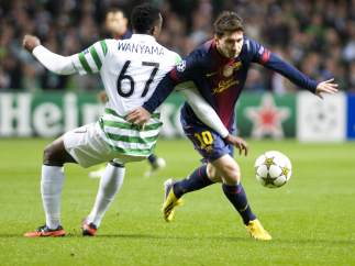 Messi ante el Celtic