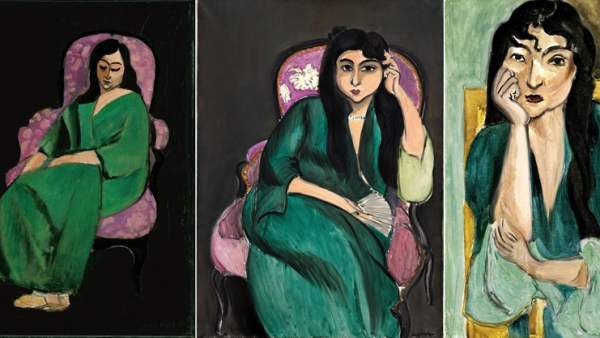 'Laurette in a Green Robe, Black Background' - 'Laurette Seated on a Pink Armchair'- 'Meditation (Portrait of Laurette)' 'Laurette in a Green Robe, Black Background' - 'Laurette Seated on a Pink Armchair'- 'Meditation (Portrait of Laurette)'