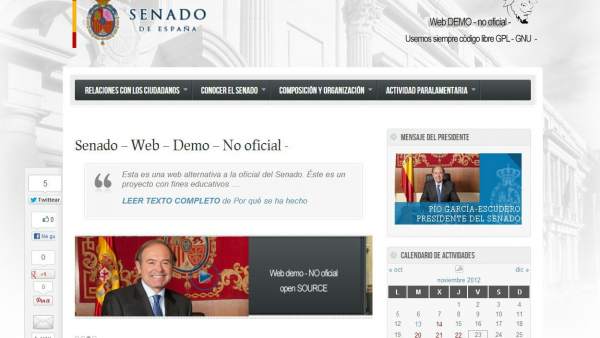 Clon de la web del Senado Clon de la web del Senado
