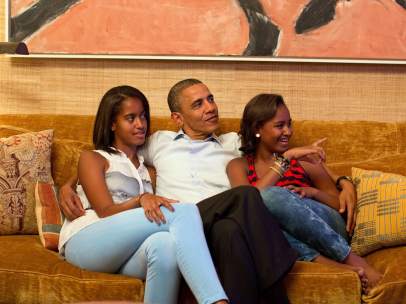 Obama y sus hijas