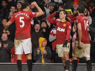Chicharito, Carrick y Ferdinand