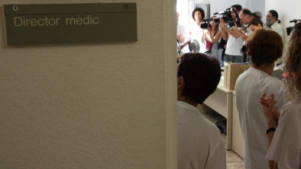 Un acto con la prensa en un hospital de Tarragona. Un acto con la prensa en un hospital de Tarragona.
