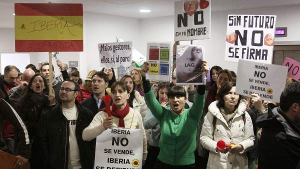 Protesta de los trabajadores de Iberia Protesta de los trabajadores de Iberia