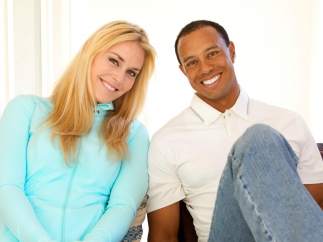 Tiger Woods y Lindsey Vonn