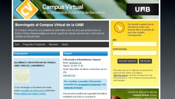 Campus virtual de la Universidad Autónoma de Barcelona Campus virtual de la Universidad Autónoma de Barcelona