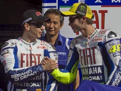 Jorge Lorenzo y Valentino Rossi