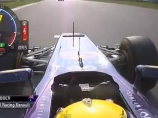 Peineta de Webber a Vettel