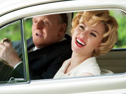 Anthony Hopkins y Scarlett Johansson, en 'Hitchcock'.