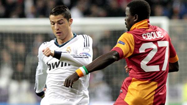 Eboue y Cristiano en el Madrid - Galatasaray Eboue y Cristiano en el Madrid - Galatasaray
