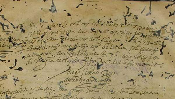 Documento del siglo XVI Documento del siglo XVI