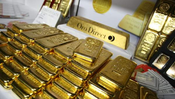 Lingotes de oro. Lingotes de oro.