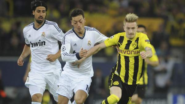 Reus, Özil y Khedira en el Dortmund - Madrid Reus, Özil y Khedira en el Dortmund - Madrid