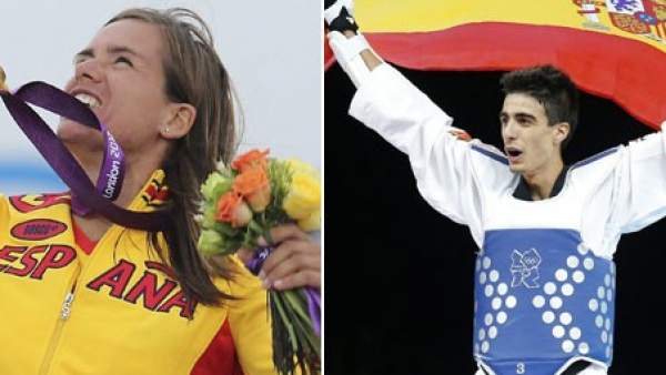 Los deportistas Marina Alabau y Joel González Los deportistas Marina Alabau y Joel González