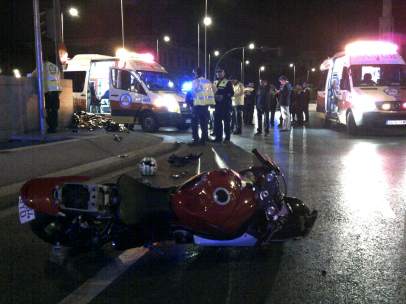 Accidente mortal de moto.