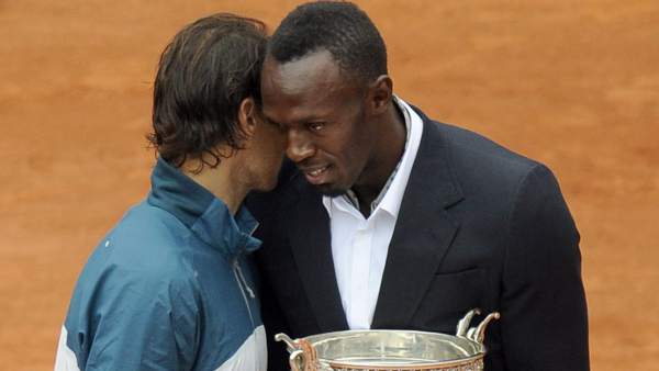 Rafa Nadal y Usain Bolt Rafa Nadal y Usain Bolt