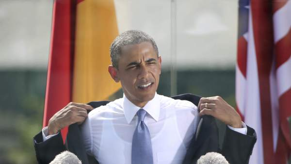 Imagen de Barack Obama en Berlín. Imagen de Barack Obama en Berlín.