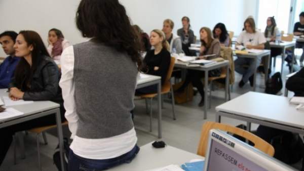 Una clase de una de las universidades catalanas. Una clase de una de las universidades catalanas.