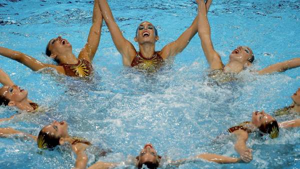 El equipo español de natación sincronizada El equipo español de natación sincronizada