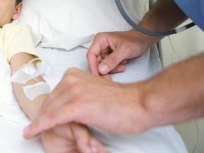 Un niño hospitalizado