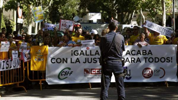 Protestas de funcionarios de Justicia Protestas de funcionarios de Justicia