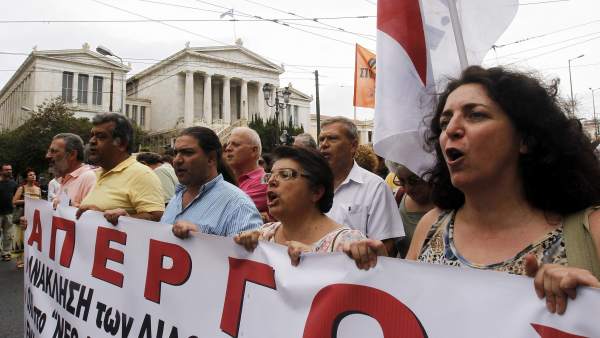 Huelga de profesores en Grecia Huelga de profesores en Grecia