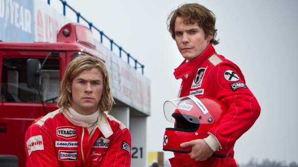 Daniel Brühl y Chris Hemsworth en 'Rush' Daniel Brühl y Chris Hemsworth en 'Rush'