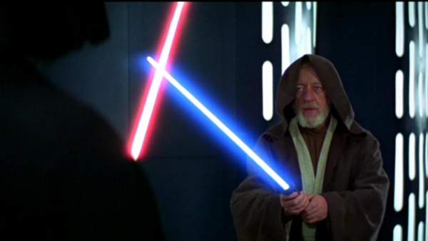Obi Wan Kenobi se enfrenta a Darth Vader en 'Star Wars' Obi Wan Kenobi se enfrenta a Darth Vader en 'Star Wars'