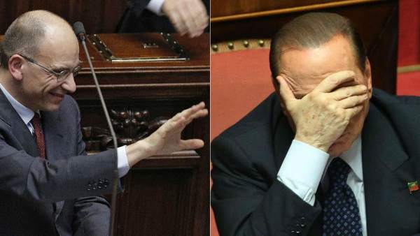 Letta y Berlusconi Letta y Berlusconi