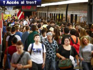 Usuarios del metro de València