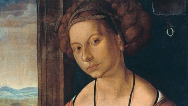 'Portrait of a young woman with braided hair', 1497 'Portrait of a young woman with braided hair', 1497