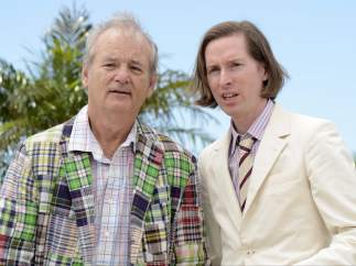 Bill Murray (i) y Wes Anderson (d) en la presentación en Cannes de 'Moonrise Kingdom'.