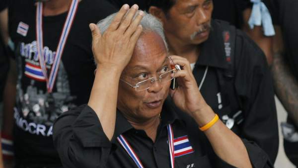 El líder de las protestas de Tailandia Suthep Thaugsuban El líder de las protestas de Tailandia Suthep Thaugsuban