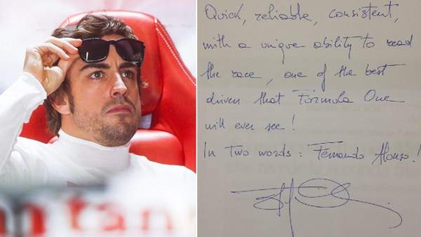 Domenicali le dedica una carta a Alonso Domenicali le dedica una carta a Alonso
