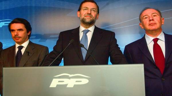 Aznar, Rajoy y Rato Aznar, Rajoy y Rato