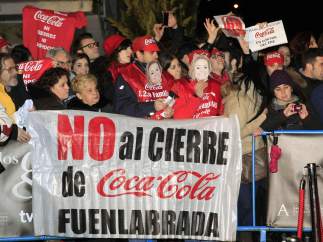 Protesta de los trabajadores de Coca-Cola