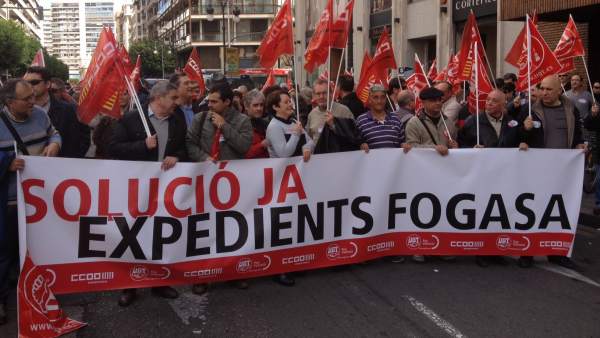 Protesta por los impagos del Fogasa Protesta por los impagos del Fogasa