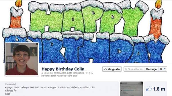 Página para felicitar a Colin Página para felicitar a Colin