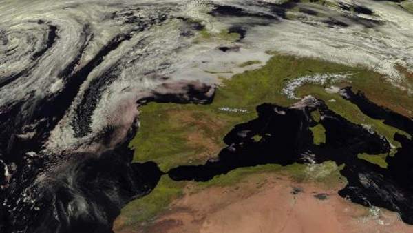 Imagen tomada por el satélite Meteosat para la Agencia Estatal de Meteorología. Imagen tomada por el satélite Meteosat para la Agencia Estatal de Meteorología.