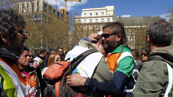 Trabajadores de Telemadrid, tras conocer la noticia sobre el ERE Trabajadores de Telemadrid, tras conocer la noticia sobre el ERE