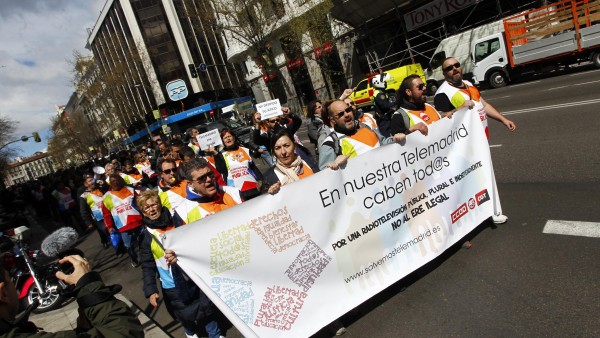 Protestas por Telemadrid Protestas por Telemadrid
