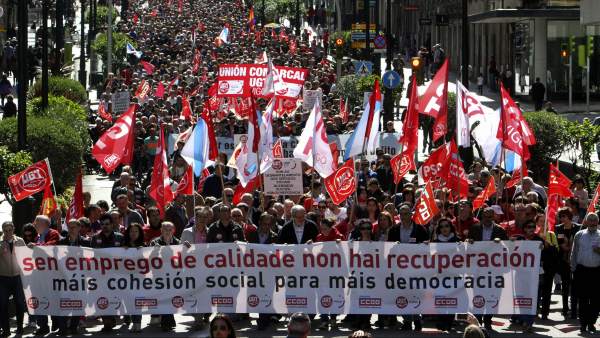 Marcha en Vigo por el Día del Trabajo Marcha en Vigo por el Día del Trabajo