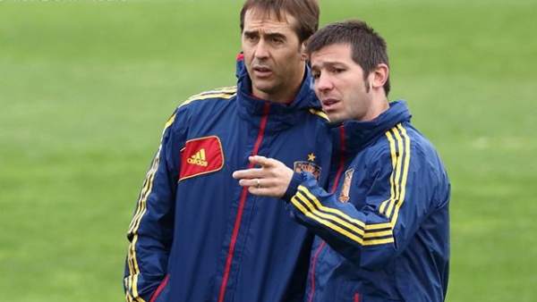 Albert Celades y Julen Lopetegui Albert Celades y Julen Lopetegui
