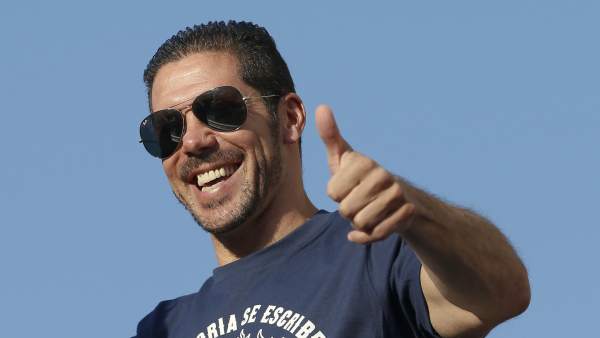 Felicidad en la cara de Simeone Felicidad en la cara de Simeone