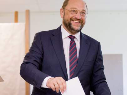 Martin Schulz vota en Alemania