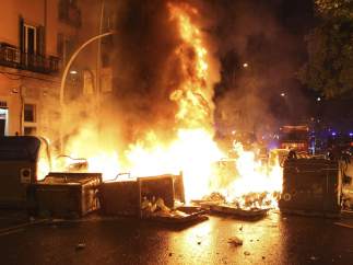 Noche de disturbios en Sants