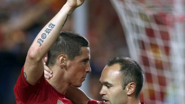 Fernando Torres y Andrés Iniesta Fernando Torres y Andrés Iniesta