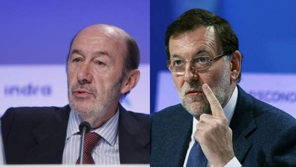 Rubalcaba y Rajoy Rubalcaba y Rajoy
