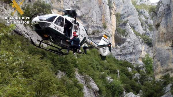 Espectacular rescate en Huesca Espectacular rescate en Huesca
