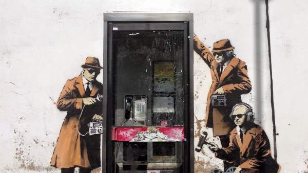 El mural de Banksy en Cheltenham. El mural de Banksy en Cheltenham.